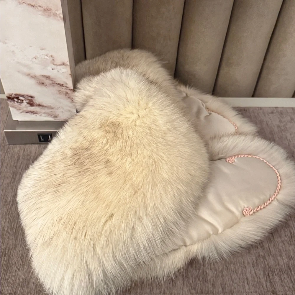 SAGA FOX BLUE FOX FUR WRAP SHAWL COLLAR